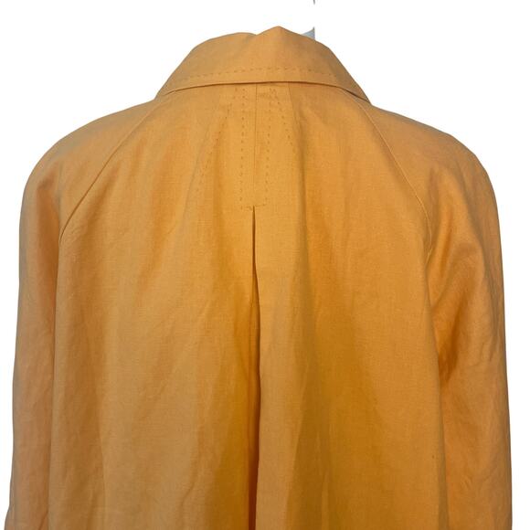 NWT Coldwater Creek Womens Linen Blazer Jacket Careerwear  Tangerine Size XL - Picture 4 of 8